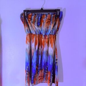 Lipstick Boutique Blue and Orange Dress